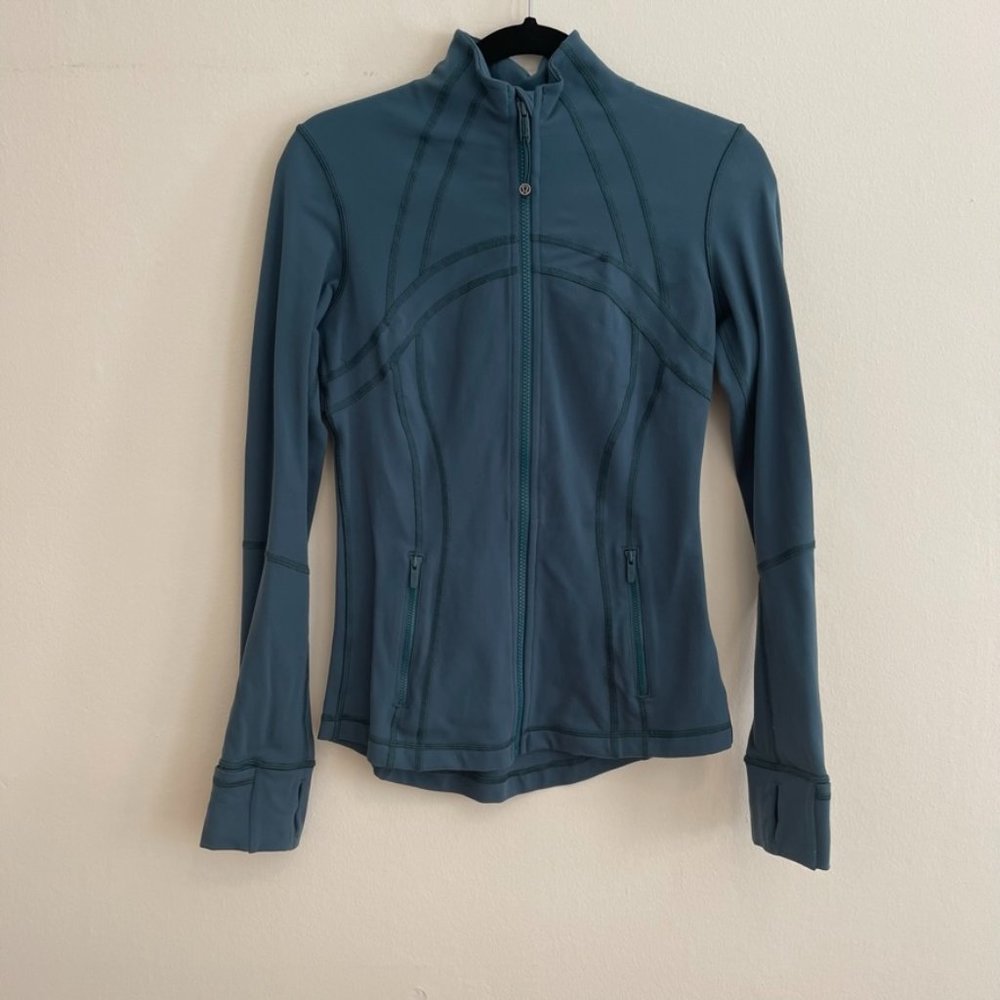 lululemon define jacket size 6 teal blue/green color